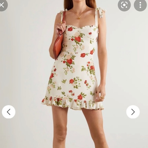 REFORMATION 🔥Christine Tie Shoulder Dress 12 - Picture 5 of 14